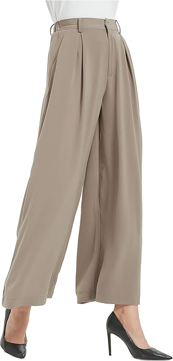 High-Waist Straight-Leg Trousers