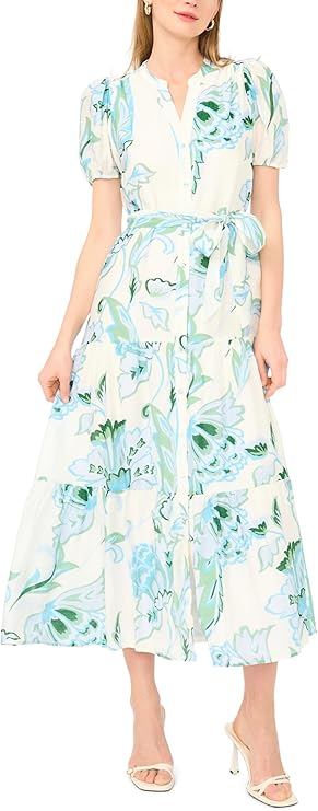 Smocked Waist Midi Dress