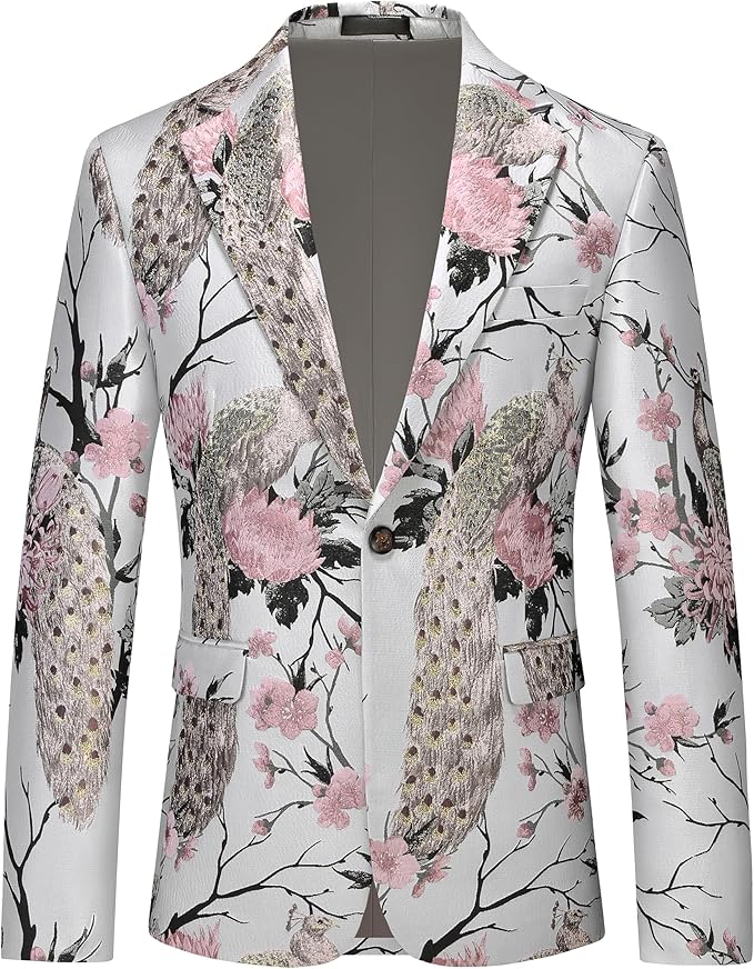 MOGU Floral Pattern Blazer