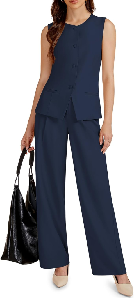 Tailored Blazer & Trouser Set (Office Chic Style)