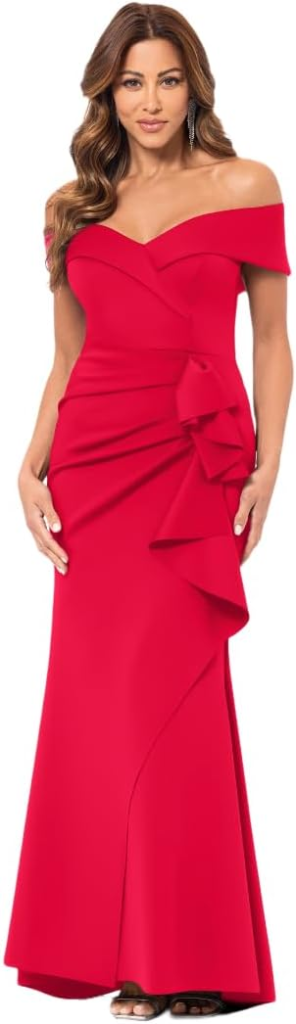  Off-Shoulder Evening Gown (Red Carpet Inspired Look)
