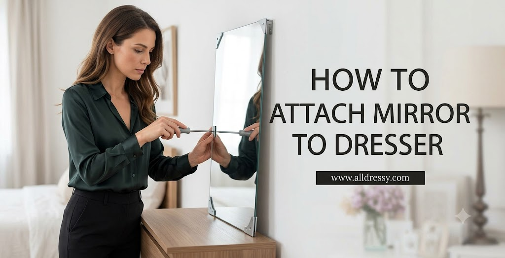 How to Attach Mirror to Dresser