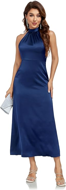 TOM FORD Halterneck Silk Cocktail Dress with Open Back