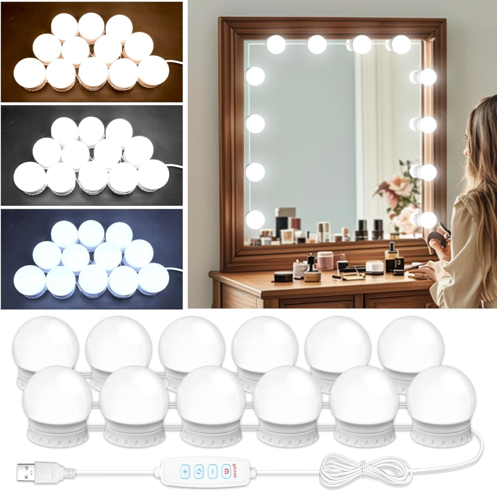 LED Vanity Mirror Lights with 12 Dimmable Bulbs