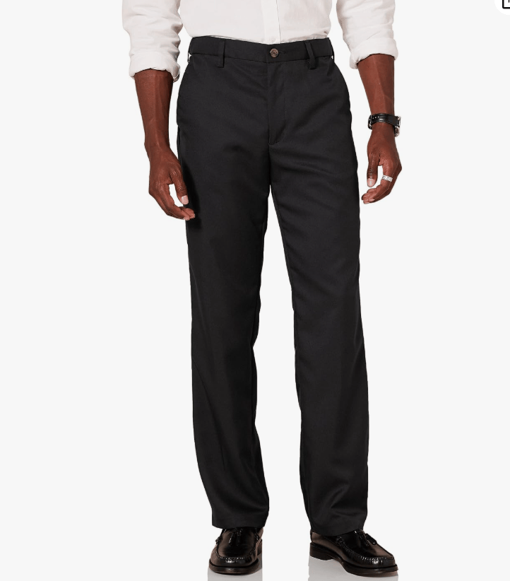 Amazon Essentials Men's Classic-Fit Expandable-Waist Flat-Front Dress Pant