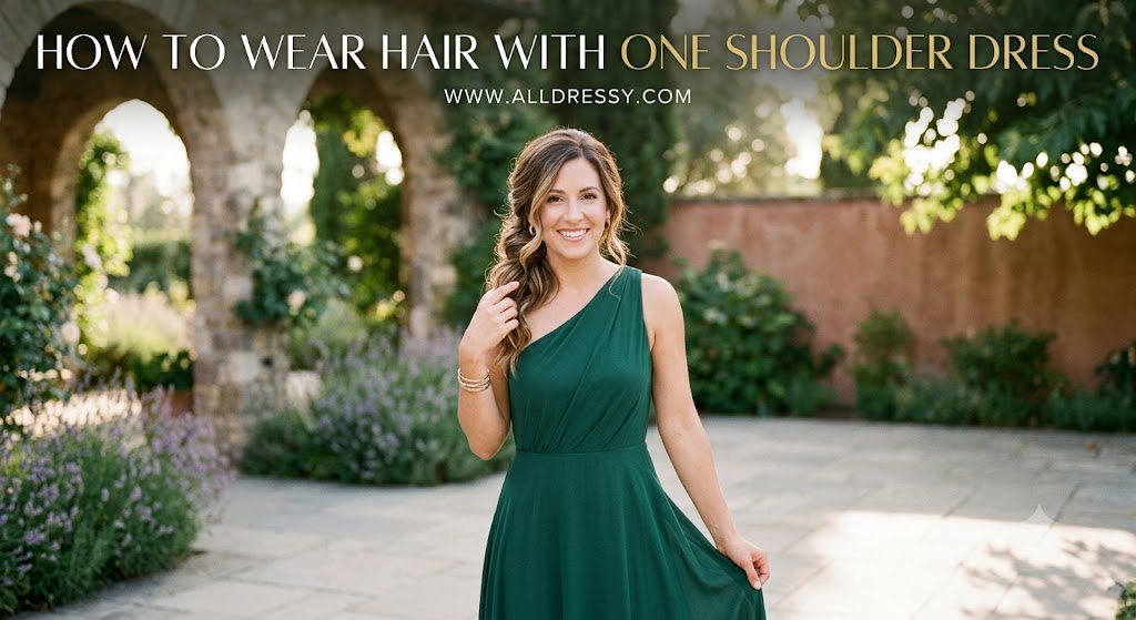 How to Wear Hair with One Shoulder Dress