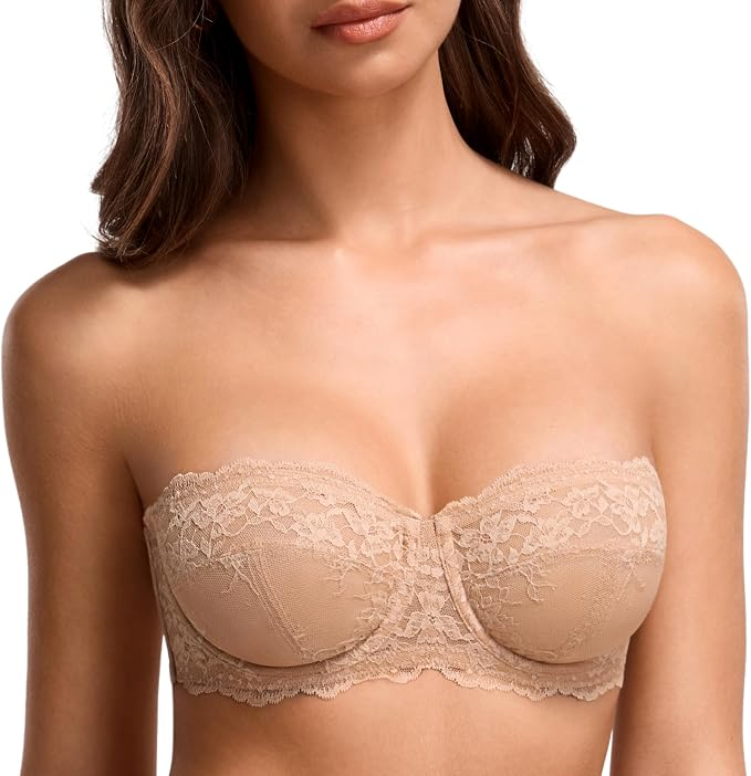 Dobreva Strapless Lace Bra