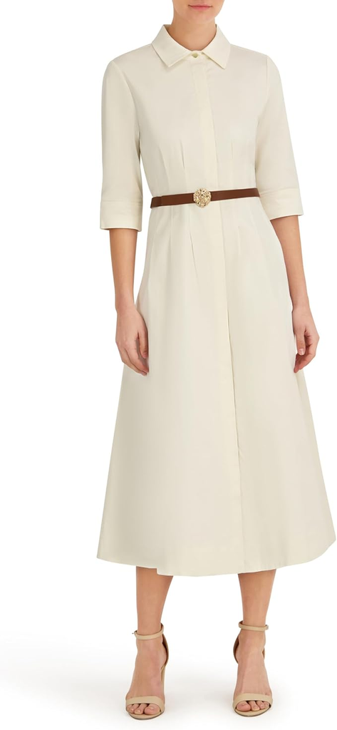 GRACE KARIN Womenโs A-Line Button-Down Midi Dress
