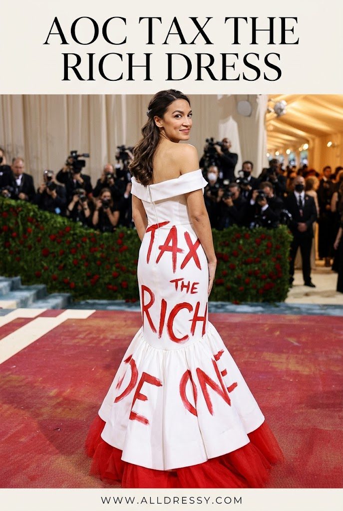 AOC Tax the Rich Dress