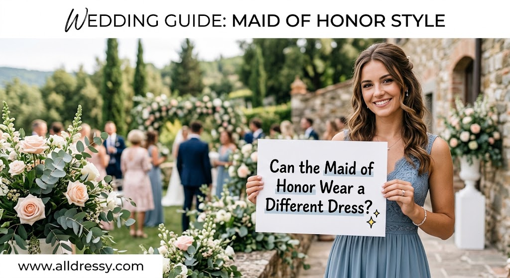 Can the Maid of Honor Wear a Different Dress?