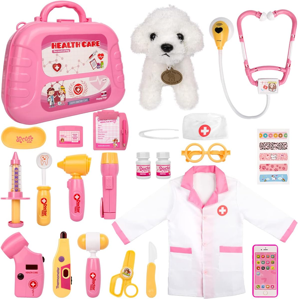 Meland Toy Doctor Kit and Dress-Up Set