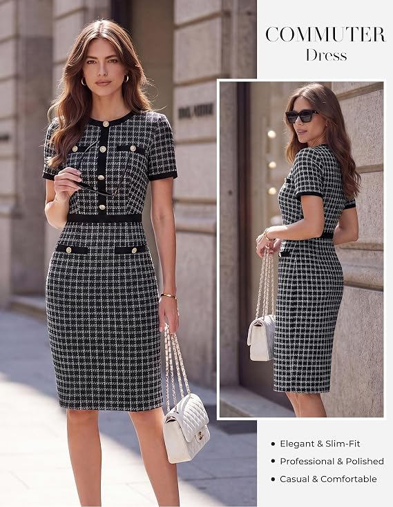 GRACE KARIN Womenโs Summer A-Line Button-Down Midi Dress with Pockets